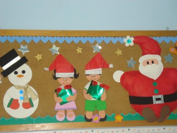 Peintures murales de Noël pour l'école - Affiches de Noël en EVA et feutre