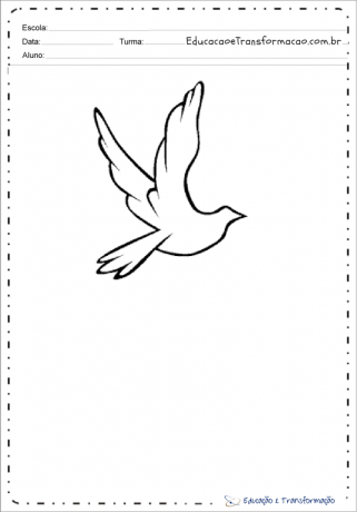 Dibujo de Palomas de la paz para colorear