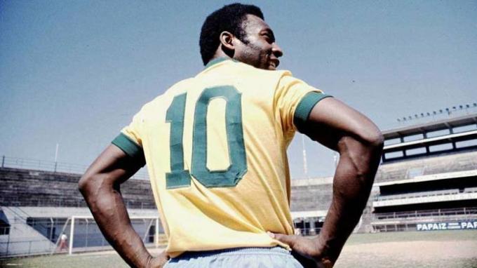 Pelé, selección brasileña, camiseta número 10