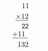 Multiplication without blanks