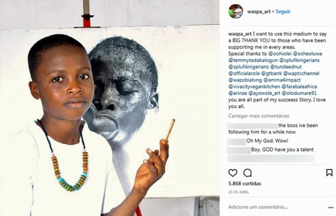 11-letni Nigeryjczyk i hiperrealistyczne rysunki