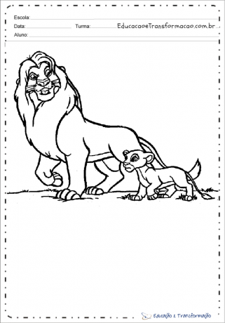 Dibujos del rey leon para colorear