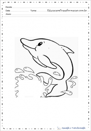 Lyserøde delfintegninger til farvning og trykning