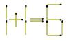 Matchstick puzzle; Move and remove only one piece