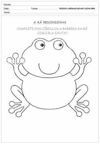 Activity for nursery the round frog