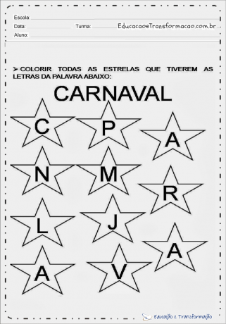 Actividades de Carnaval 1 año para imprimir y colorear