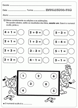 Math Activities About Sum Problems for 1st Year