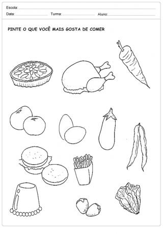 Color the Food - Educational Activities