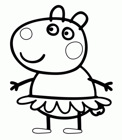 Peppa pig coloring page for carnival