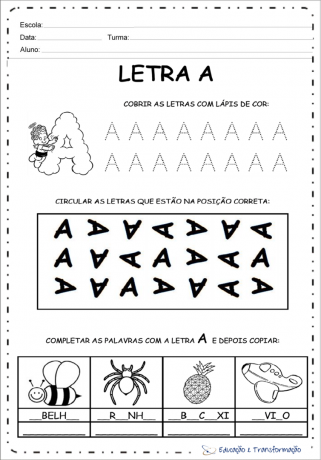 Activities with dotted vowels to print