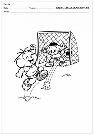 Activities about the world cup for coloring by scoring a goal