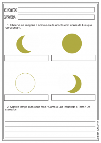 ACTIVITIES ON THE PHASES OF THE MOON