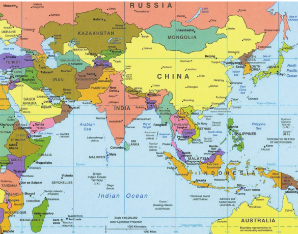 Ázsia térkép