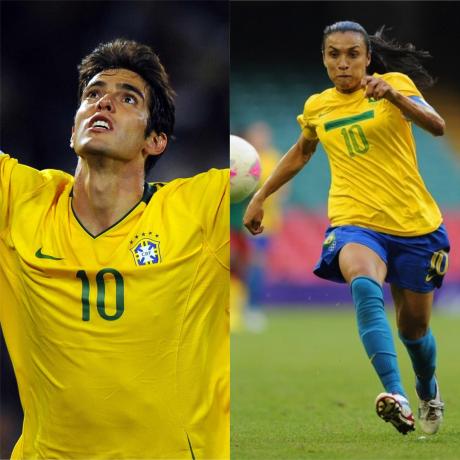 קאקה ומרתה - שחקני הכדורגל הטובים בעולם