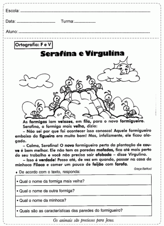 Portuguese Activities 4th year of Elementary School - To Print.