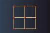 Er du klog nok til at danne 7 firkanter ved kun at flytte 2 tændstik?