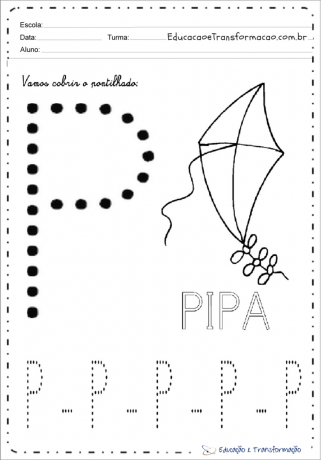 Activities with the Letter P - Dotted (Dashed)