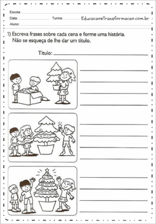 Text Production Activities for Christmas for Elementary School