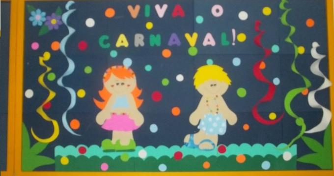 Panel de carnaval escolar para la educación infantil