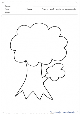 Assorted tree template to print