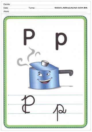 Alfabeto Ilustrado - Letra P