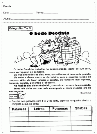 Portugál tevékenységek az általános iskola 4. évfolyama - nyomtatás.