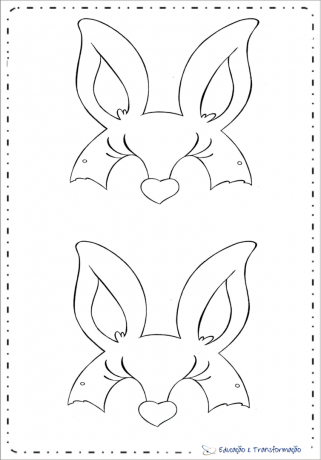Máscaras de conejito - Orejas de conejito para imprimir y colorear
