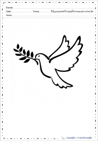 Dibujo de Palomas de la paz para colorear