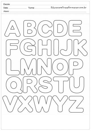 Plantillas de letras para imprimir - Letras del alfabeto: cursiva y recta.