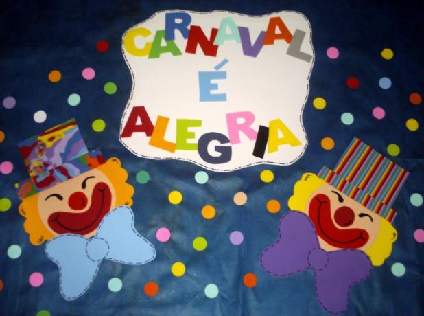 Panel de carnaval escolar para la educación infantil