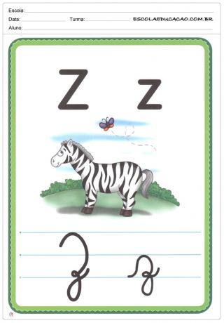 Alphabet illustré - Lettre Z