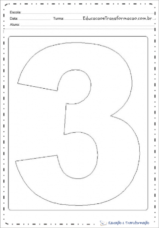 Large numbers template to print
