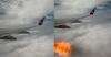 무서운! 공중에서 폭발하는 비행기 엔진을 촬영한 여객기; 이미지 보기