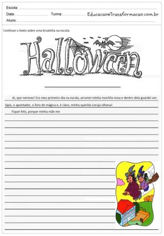 Actividades de producción de texto de Halloween: para imprimir.
