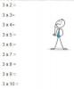 Actividad matemática: Tablas de multiplicar 3 y 4