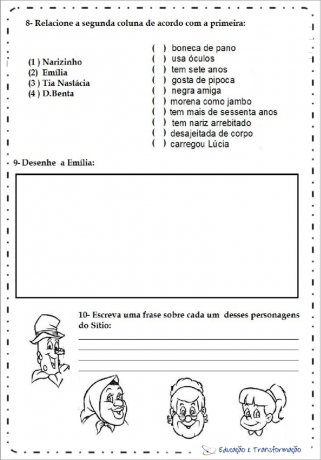 Δραστηριότητες ερμηνείας κειμένου Ημέρα βιβλίου - Narizinho