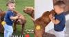 I en sjov video 'angriber' pitbull en baby, og billeder bliver virale; tjek ud
