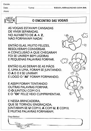 Dejavnosti v 3. letniku portugalščine - Srečanje samoglasnikov
