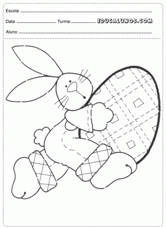 Easter, Rabbit and Easter Egg coloring activities