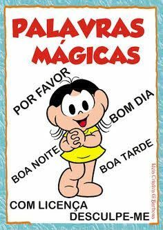 Welcome Poster Tips With The Theme Turma da Mônica