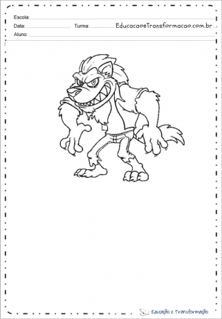 Werewolf drawings for coloring and printing