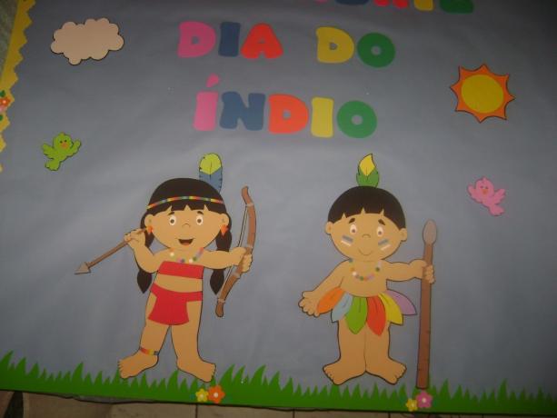 유아 교육을 위한 EVA 인디언 데이 벽화