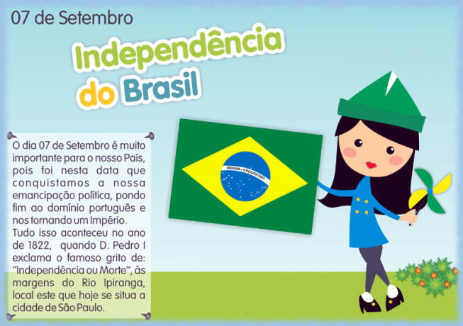 Cartel de la independencia de Brasil