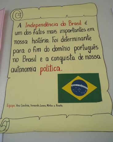 Cartel de la independencia de Brasil