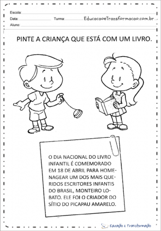 Children's Book Day Activities to print