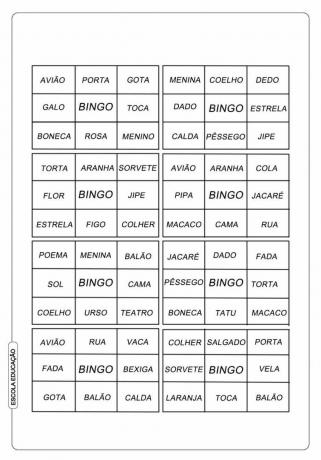 bingo słowo do druku