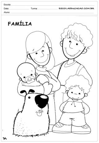 розмальовка сім'ї