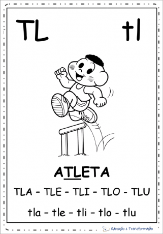 Illustrerade läsark av Turma da Mônica att skriva ut