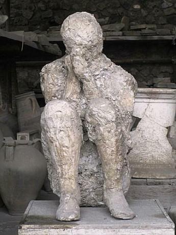 A megkövesedett Pompei ásatása