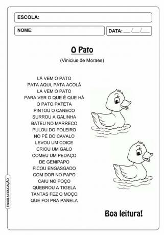 Canciones infantiles para leer - Aquí viene el pato